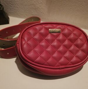 Red Quilted Belt Bag